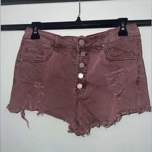 Refuge Rose Pink Denim Shorts